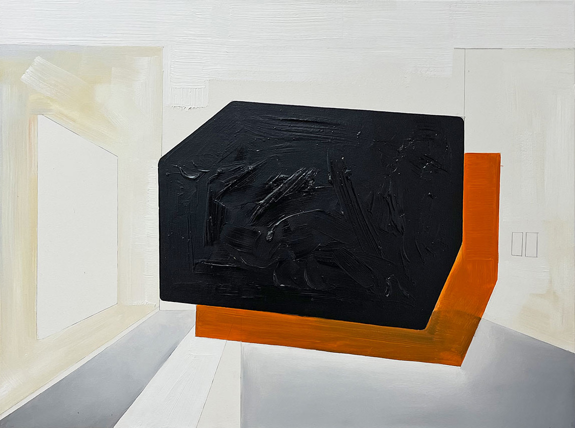 Markus Huemer, This painting is dedicated to its confused observer, 2021, oil on canvas, cm- 60x80