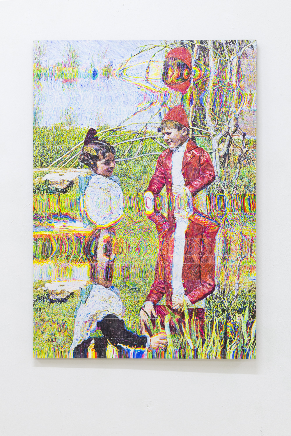 Alejandro Bombín, Animales antófilos, 2014, acrylics on canvas, 119,5 x 83,5 cm